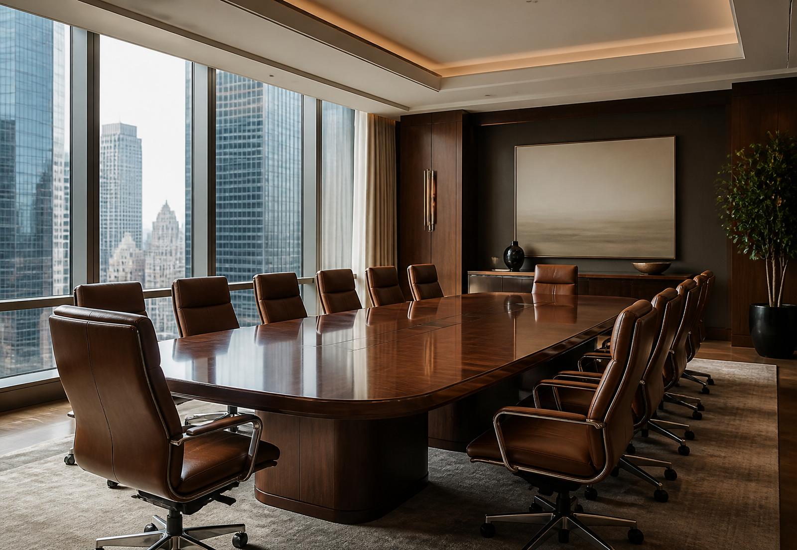 Executive boardroom convening for AI governance and executive leadership alignment